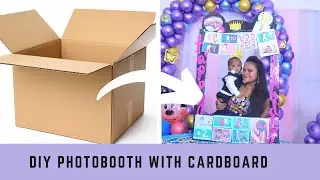 Cardboard తోBeautiful  Photobooth ఎలా చేసానో చూడండి|Craft ideas|DIY Photobooth with waste Card board