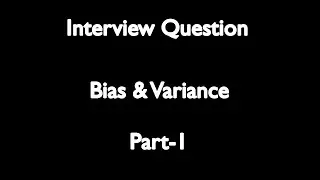 Bias & Variance | Interview Question | @doctorai | Deep learning Concept