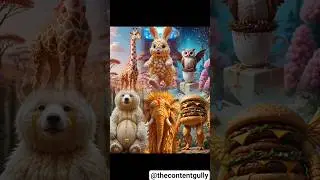 Fast food combine with animals #aivideo #shorts