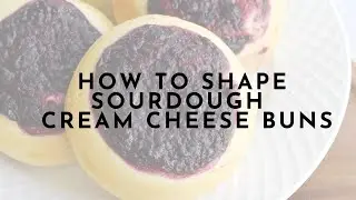 Shaping Triple Berry Sourdough Cream Cheese Buns
