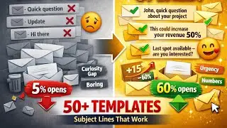 Email Subject Lines: 50+ Templates (40-60% Open Rates)