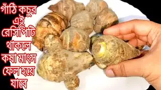 গাঁঠি কচু এইভাবে বানিয়ে দেখুন গরম ভাতের সাথে খেতে দুর্দান্ত লাগে।Gathi Kochu Recipe Bengali