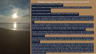 Sheldon Emry-God's Few Witnesses-Sermon 7007b