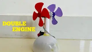 How to make mini dc motor fan with 9v battery | Science project | 2025 