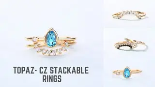 Everyday Jewelry| Authentic Topaz Ring | Stack-able Ring | A&H Jewelry Gemstone Rings Collection