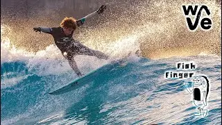 SURFING THE FISH FINGER SURFBOARD AT THE WAVE