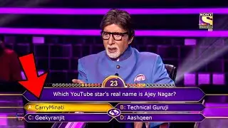 CARRYMINATI IN KBC #shorts