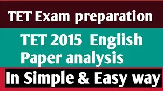TET English : 2015 question paper analysis