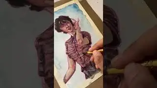 #shorts Watercolor figure painting painting process #watercolorpainting #figurepainting