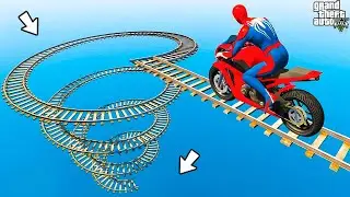 سبايدر مان اصعب دراجة نارية فوق اسماك القرش - Superheroes Ride on Motorcycle Stunt Funny Moments???