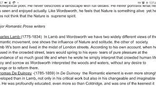 Major romantic eassayists