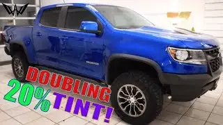 20% Tint on a 2018 Chevy Colorado (winning window tints)