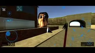 Corriendo de obunga (el juego se llama Dmod)
