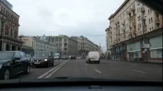 Москва. Поездка из центра, с ул. Дмитрия Ульянова  до г. Химки. Скорость 10x