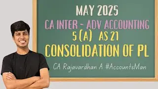 Q5(a) AS 21 Консолидация прибылей и убытков | CA Inter Advanced Accounting Решения за май 2025 г.
