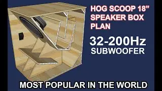 Skema Box Speaker Subwoofer 18 inch Loaded Horn - Hog Scoop 18 DESIGN Plan