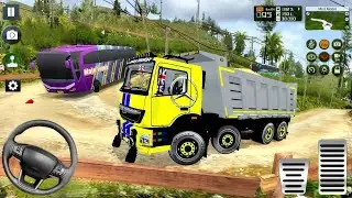 12 Wheeler Heavy Dumper Truck Driving in India's Most Extreme Road - Bus Simulator Indonesia Truck