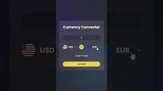 Build a Currency Converter Using HTML CSS & JavaScript 