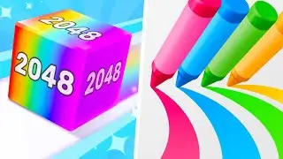 Chain 2048 vs Crayon Rush 3D - Max Level Gameplay (Part 1)