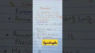 Apostrophe,definition of apostrophe,apistrophe concept in english & urdu with examples #youtube