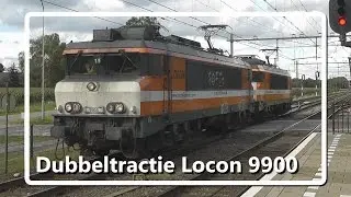 Bijzonder! Locon 9905 + 9903 vertrekken in dubbeltractie van station Putten!