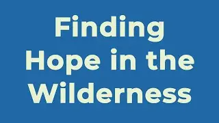 Finding Hope in the Wilderness, Revd Paul Cowley