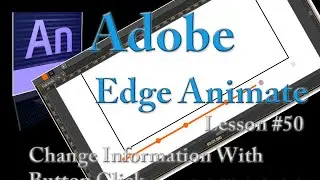Adobe Edge Animate Lesson #50 -  Elegant Information change When Button Clicked