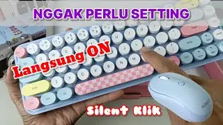 UNBOXING KEYBOARD & MOUSE WIRELESS ROBOT KM3600 ONE SET COLORFUL