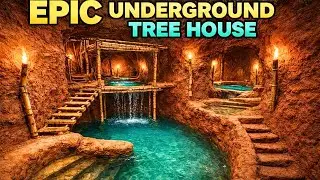 &ldquo;18.5M Underground Tree House with Private Pools | Full Primitive Jungle Build&rdquo;