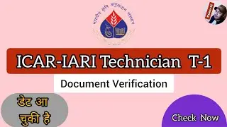CSIR IARI Technician T-1 Document Verification Date Notification | Career 91