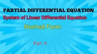 System of Linear Differential Equation l Normal Form
