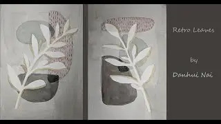 Retro Leaves: how to paint graphic shapes with watercolor