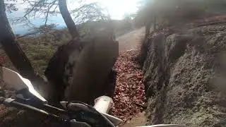 Outlaw hill climbs at Brown Mtn OHV and secret waterfall great rockfaces with lookout trees changing