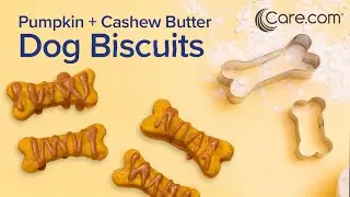 Pumpkin & Unsalted Cashew Butter Dog Biscuits // Easy Snacks To Make With Kids