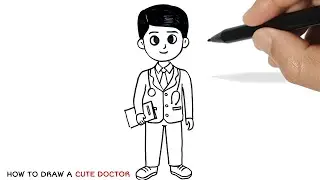 Doctor Drawing | How to Draw a Doctor Easy Steps | ‎طريقه رسم الدكتور