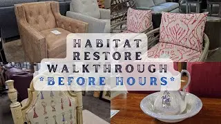 *BEFORE HOURS* Habitat ReStore Walkthrough #shopping #decor #trending