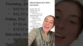 my budget (template is in my stan store) each week I review my spending! #weeklyspending #shorts