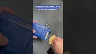 Unboxing Limited Edition Crocodile 🐊 Blue Set Handmade luxury exotic accessories. www.goldblack.de