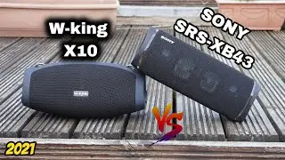 W king X10 Vs Sony SRS XB43 Sound & BASS Test Wireless Speakers