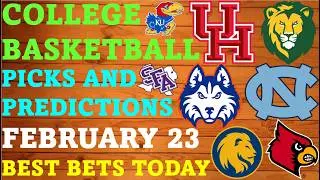 College Basketball Picks and Predictions February 23 Best Bets Today