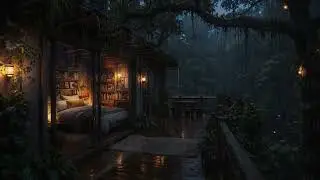 Peaceful Rain at a Woodland Cabin 🏡🌧 | 8 Hours Calming Sounds for Deep Sleep (4K)