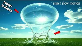 monster water balloon from 100 feet height  slow motion reaction #slowmotion experiment