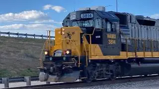 Splat! - Interesting sticker on 3814! Chasing the Eastern Idaho Railroad in the Rigby Idaho area.