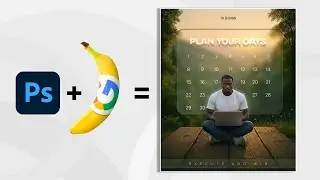 Stunning Glass Morphism Poster Design | Nano Banana Photoshop Tutorial (Full Process)