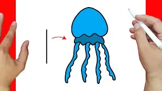 How to Draw a Jellyfish Easily | Easy Drawings