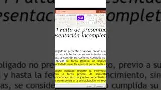 Falta de presentación o presentación incompleta APS causa una sanción de 3% puntos Impuestoalarenta