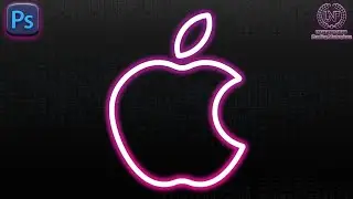 How to Make a Logo with Neon Light Effect in Adobe Photoshop || Neon Light Effect on Iphone Logo 