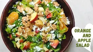 ORANGE AND APPLE SALAD RECIPE | ORANGE SALAD DRESSING | HEALTHY RECIPES  #salad #healthyrecipes