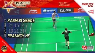 Rasmus Gemke vs Prannoy HS | Singapore Open 2025 | R32 MS Highlights