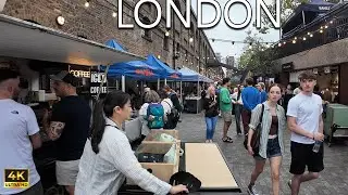 London Walk 4K | London Summer Walk 2025 | Kings Cross to Camden